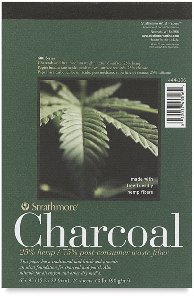 Charcoal Pad, 24 Sheets, 6" × 9"