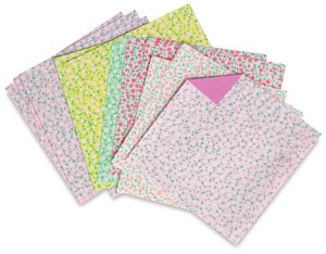 Double Color Flora Origami Paper, Pkg of 32