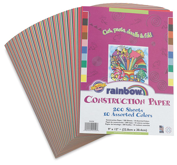 Rainbow Construction Paper, Pkg of 200 Sheets