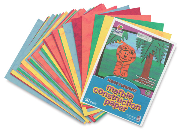 Marbled Construction Paper, 50 Sheets