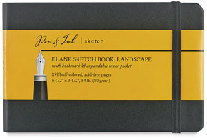 Blank Sketchbook, 96 Sheets 5½" × 3½" Landscape