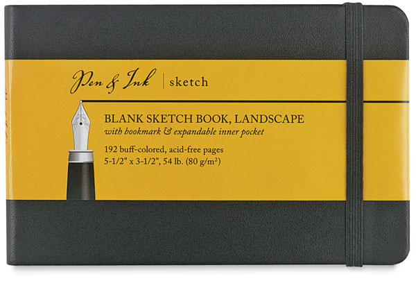 Blank Sketchbook, 96 Sheets 5½" × 3½" Landscape