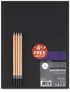 Sketchbook with  FREE Drawing Pencils! 