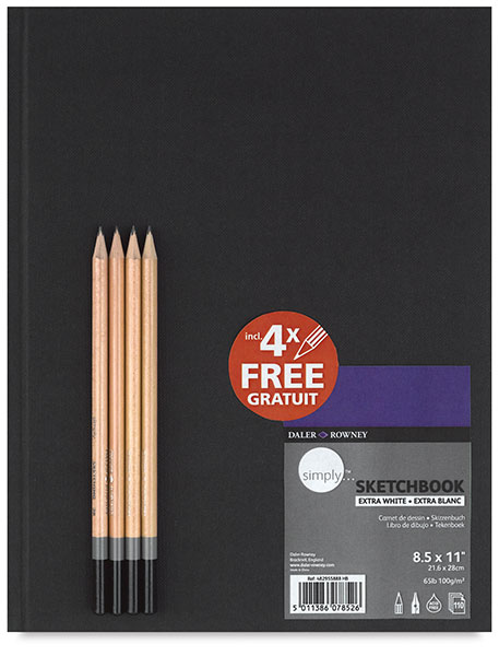 Sketchbook with  FREE Drawing Pencils! 