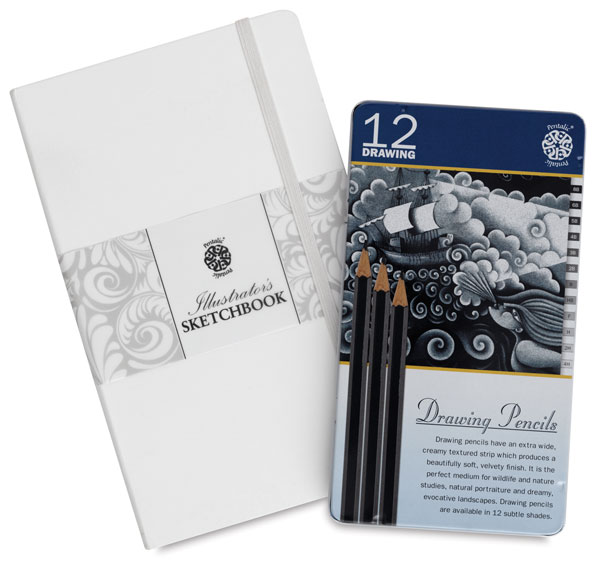 Sketchbook &amp; Drawing Pencil Set Value Pack