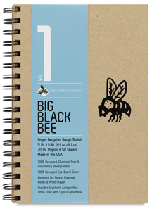 Bogus Recycled Rough Sketchbooks, 50 sheets, 9" x 6"