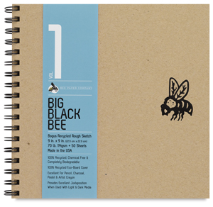 Bogus Recycled Rough Sketchbooks, 50 sheets, 9" x 9"