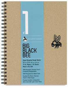 Bogus Recycled Rough Sketchbooks, 50 sheets, 9" x 12"