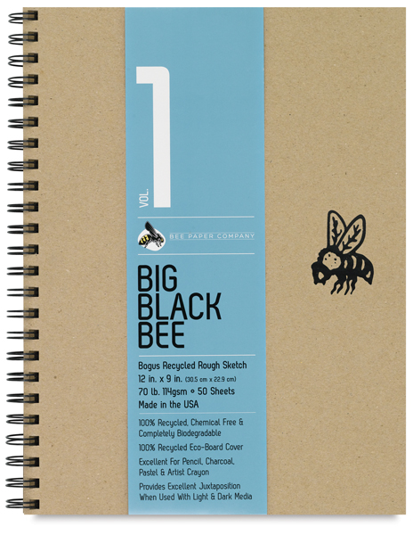 Bogus Recycled Rough Sketchbooks, 50 sheets, 9" x 12"