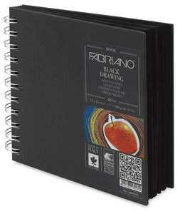 Sketchbook, Black Hardcover, 6" x 6
