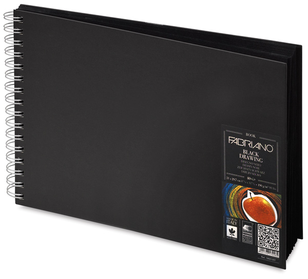 Sketchbook, Black Hardcover, 8&frac14;" x 11&frac34;"