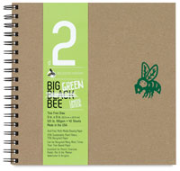Bee Paper Big Green Bee Tree Free Drawing Pads