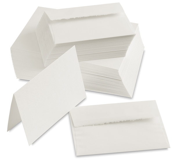 Watercolor Cards with Env, Pkg of 30, White