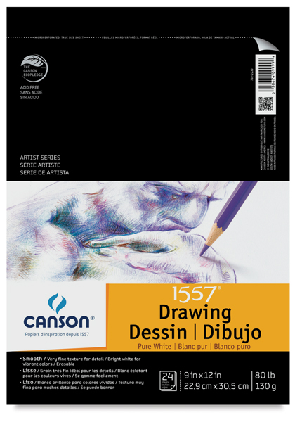 Pure White Drawing Pad, 24 Sheets