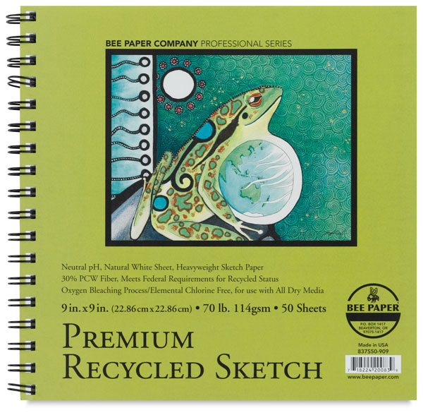 Premium Recycled Sketch Pad, 50 Sheets