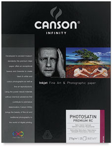 PhotoSatin Premium Resin Coated Art Paper, Pkg of 25