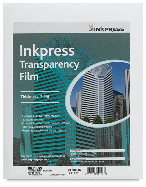 Inkpress Transparency Film, Pkg of 20