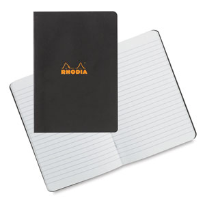 Lined Notebook, Black