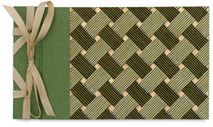 Ribbon Bound Album, Small, Green/Black