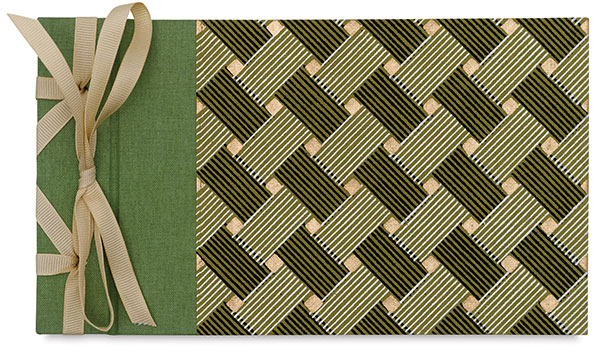 Ribbon Bound Album, Small, Green/Black