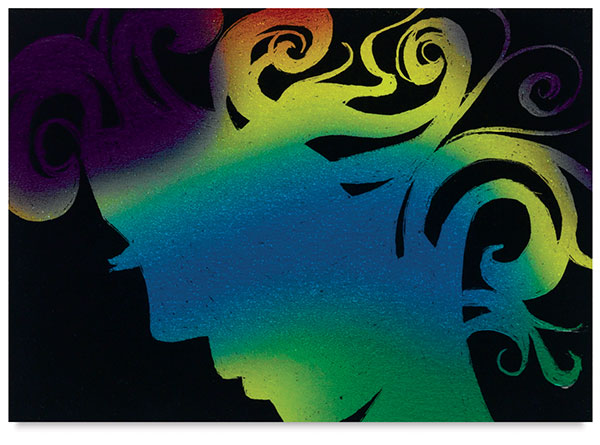 Sample Artwork, Multicolor Scratchboard