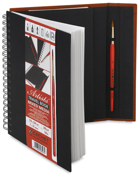 Mixed Media Book with Brush