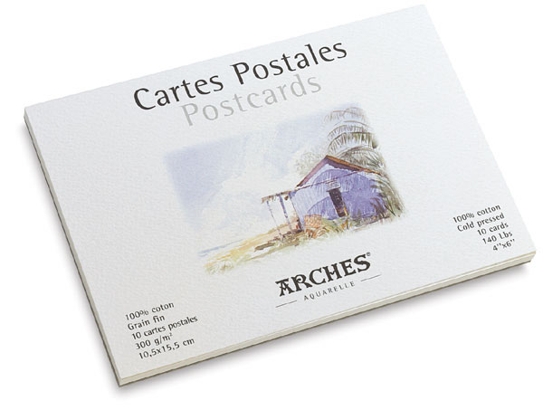 Watercolor Postcard Pad, 10 Sheets
