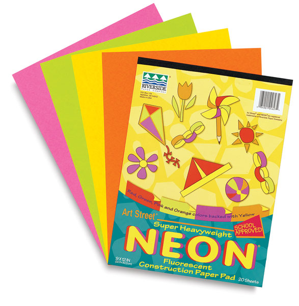 Neon Fluorescent Construction Paper