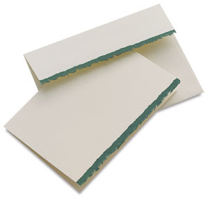Announcement, Box of 10 (White/Emerald)