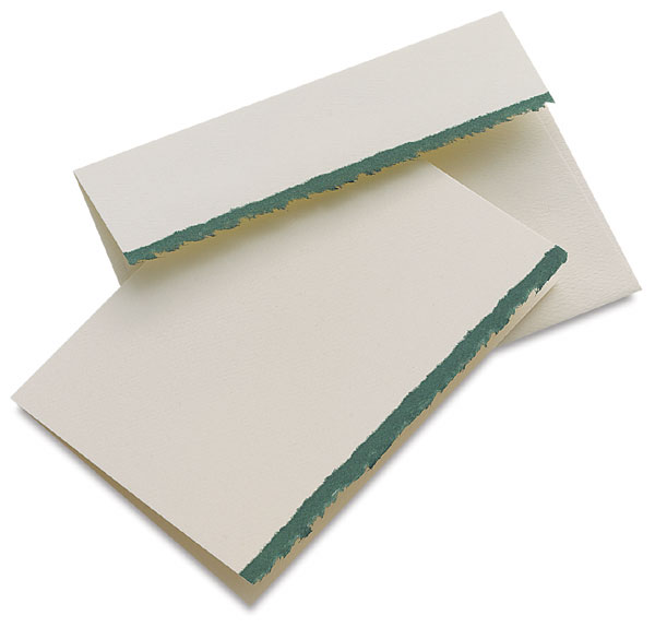 Announcement, Box of 10 (White/Emerald)
