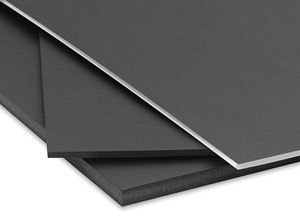 Black Foamboard, White Core and Regular shown