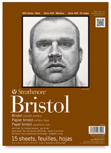 Smooth Bristol Pad, 15 Sheets 9" × 12"