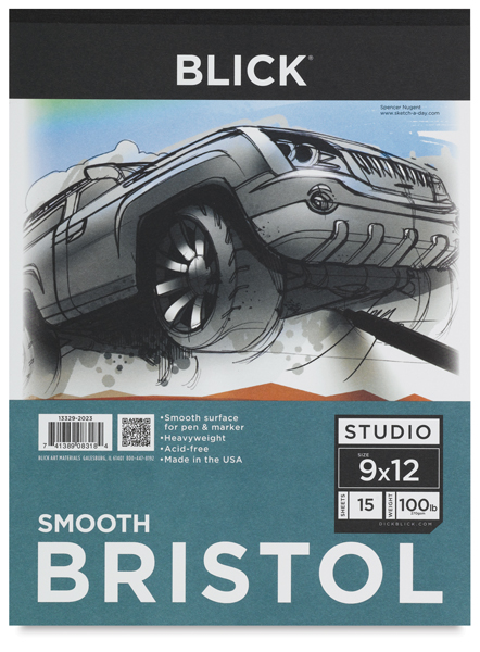 Smooth Bristol Pad, 15 Sheets