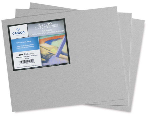 Mi-Teintes Board, Steel Gray, Pkg of 3