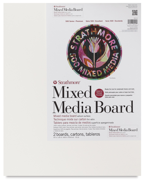 500 Series Mixed Media Boards, Pkg of 2, 16" &times; 20"