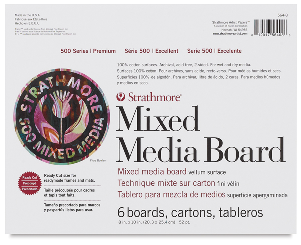 500 Series Mixed Media Boards, Pkg of 6, 8" &times; 10"