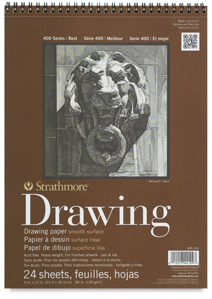 400 Series Smooth Surface Drawing Pad, 24 Sheets