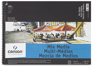 Wirebound Mix Media Pad, 20 Sheets, Landscape, 18" &times; 24"
