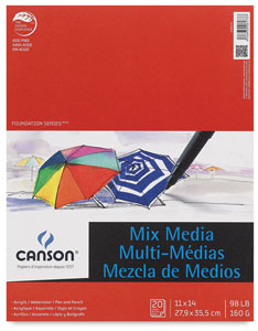 Mixed Media Pad, 11"&nbsp;&times;&nbsp;14", 20 Sheets