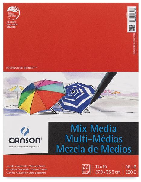 Mixed Media Pad, 11"&nbsp;&times;&nbsp;14", 20 Sheets