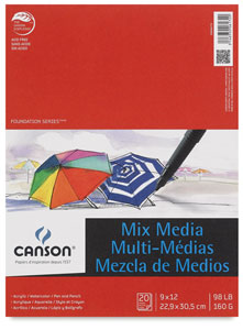Mixed Media Pad, 20 Sheets
