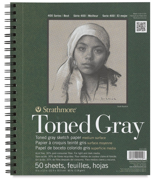 Toned Sketch Wirebound Journal, Cool Gray