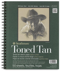 Toned Sketch Wirebound Journal, Warm Tan
