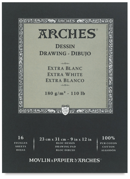 Drawing Pad,Extra White, 16 Sheets