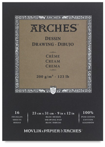 Drawing Pad, Cream, 16 Sheets