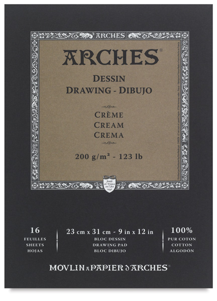 Drawing Pad, Cream, 16 Sheets
