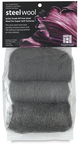 Ampsteel Artist-Grade Oil-Free Steel Wool, Pkg of 3