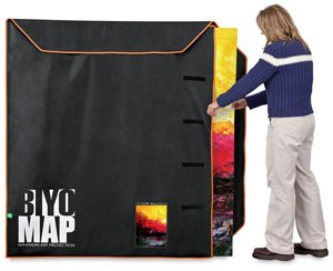 BIYOMAP Art Protection Case, 55" x 63" w/ Orange Border