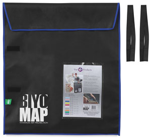 BIYOMAP Art Protection Case, 23" x 28" w/ Dark Blue Border