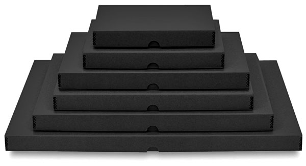 Metal Edge Archival Clamshell Boxes, Black